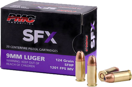 Pmc Ammunition Pmc Ammo 9mm Luger 124gr. Sfx-hollow Point 20-pack