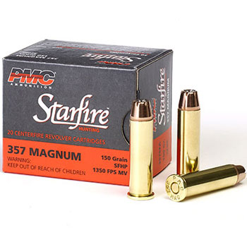 PMC Ammunition Starfire 357 MAG 150 Grain SFHP Brass Cased Pistol Ammunition