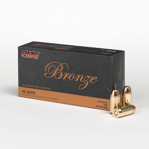 PMC Bronze .45 Auto 230 Grain Full Metal Jacket Brass Casing Centerfire Pistol Ammunition