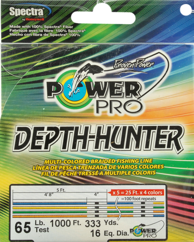 PowerPro Depth-Hunter Offshore Multi-Color Braided Fishing Line