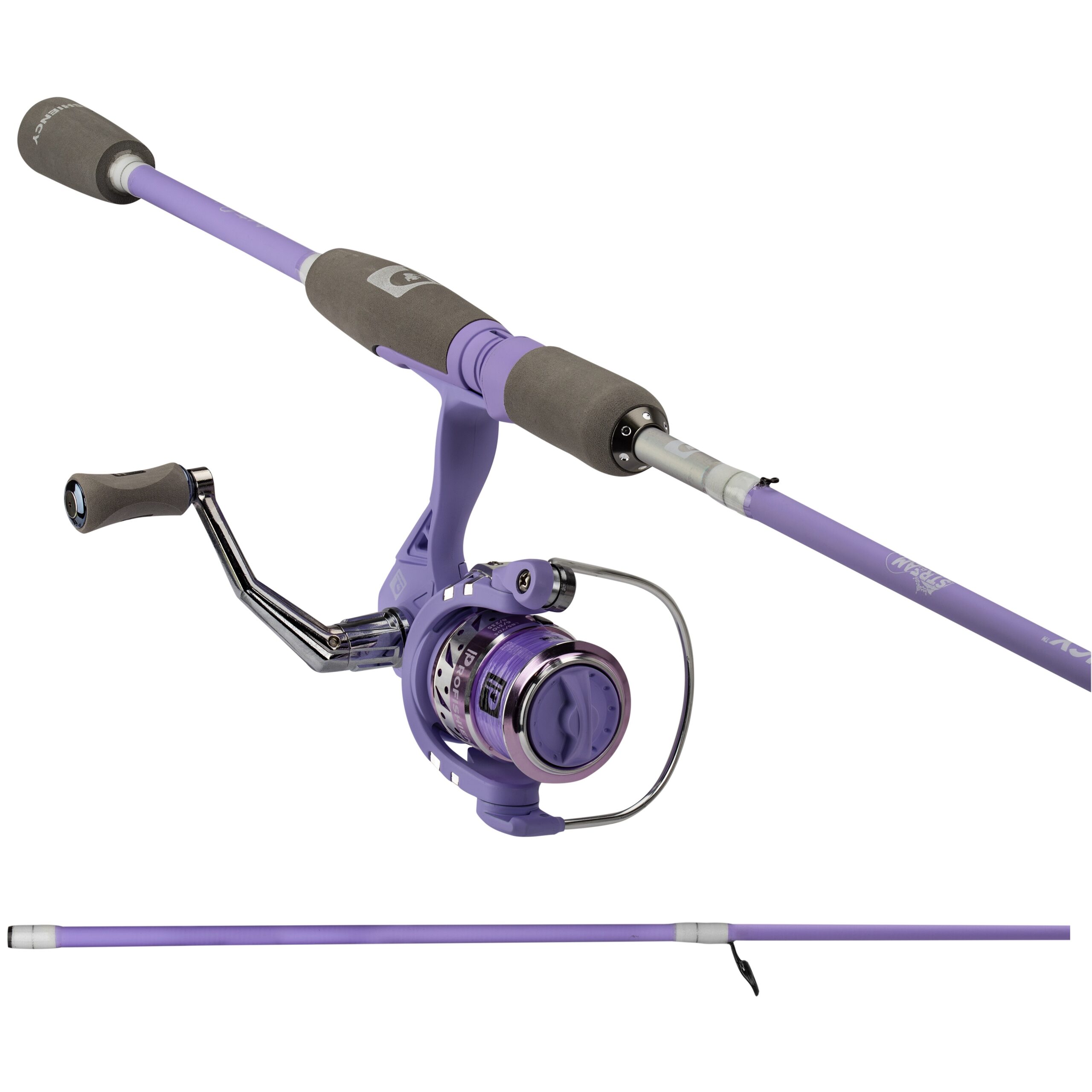 Profishiency Krazy 3 Micro Spinning Rod and Reel Combo - 5ft 8in, Medium  Light Power, 2pc