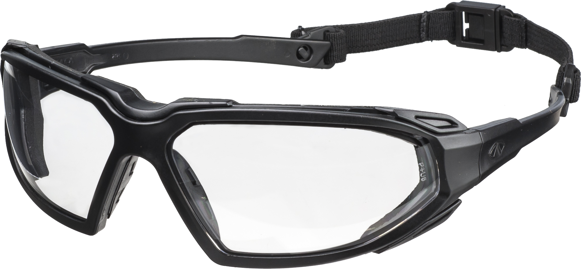 Pyramex Highlander Plus Safety Glasses with Clear Anti-Fog Lens Black Frame 