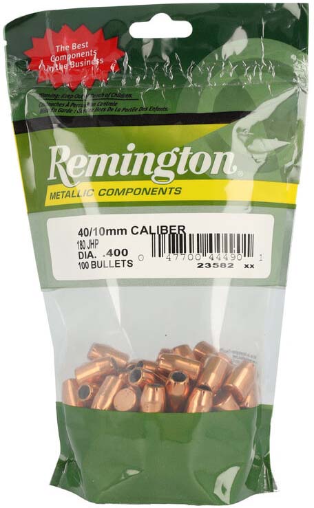Remington Component Handgun Bullet .40/10mm 180 Grain, JHP
