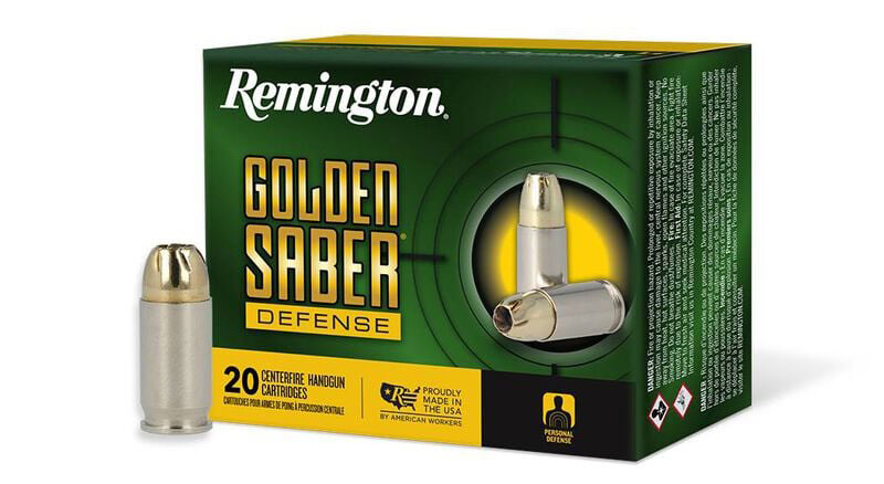 Remington Golden Saber .380 ACP 102 Grain Brass Jacketed Hollow Point Centerfire Pistol Ammunition