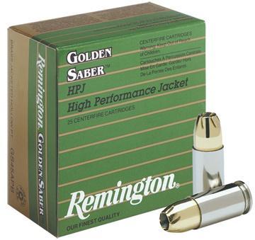 Remington Golden Saber Handgun Ammo .45 ACP Plus P 185 gr BJHP