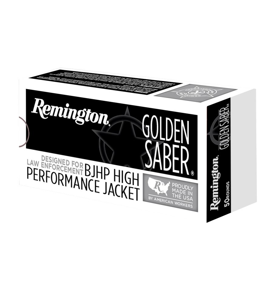 Remington Premier Golden Saber .40 S&W 165 Grain BJHP Brass Case Pistol Ammunition