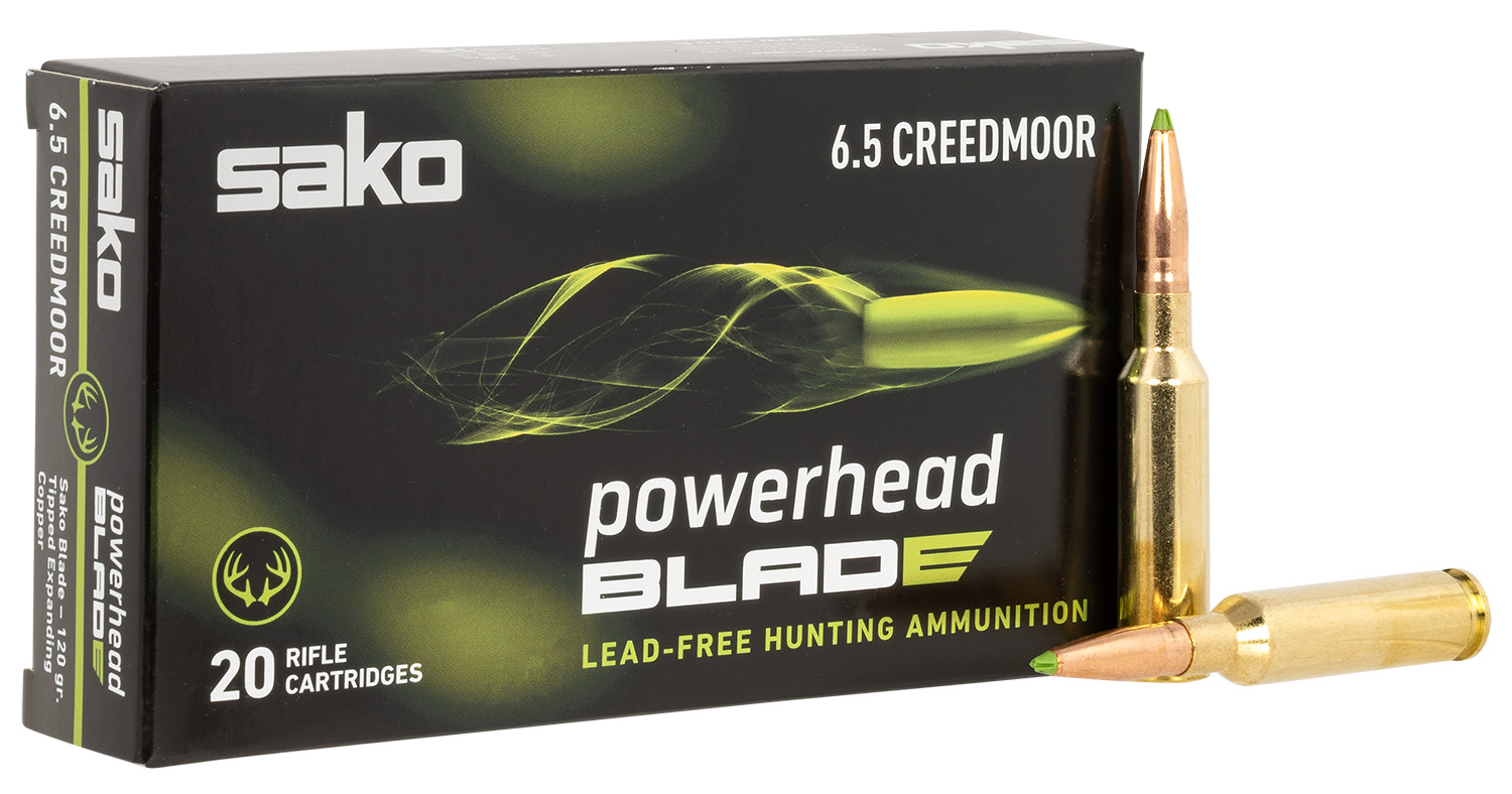 Sako PowerHead Blade 6.5 Creedmoor 120 Grain Tipped Expanding Copper Centerfire Rifle Ammunition