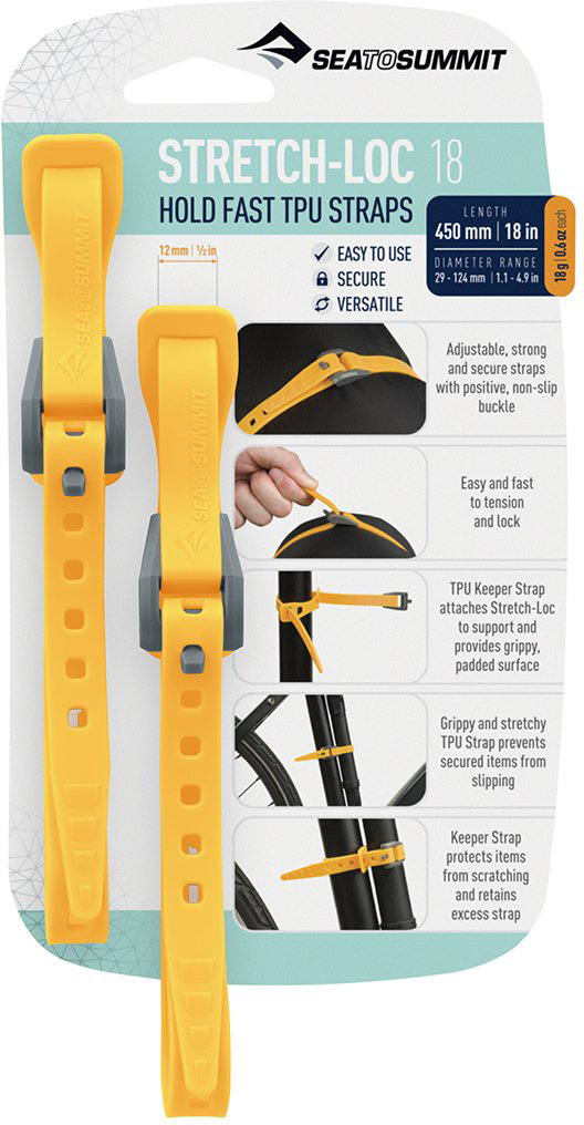 SEA TO SUMMIT Stretch-Loc 18 TPU Straps, 2 Pack - Eastern