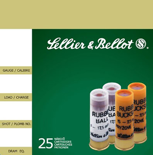 Sellier & Bellot Rubber Spherical 12 Gauge 17.5mm Shotgun Ammunition