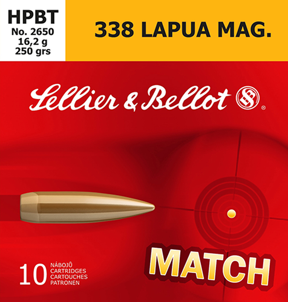 Sellier & Bellot 338 Lapua Mag 250 Grain Hollow Point Boat Tail Rifle Ammunition