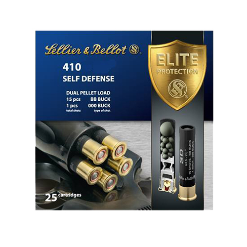 Sellier & Bellot Self Defense .410 15 Pellet 3in Shotgun Buckshot Ammunition