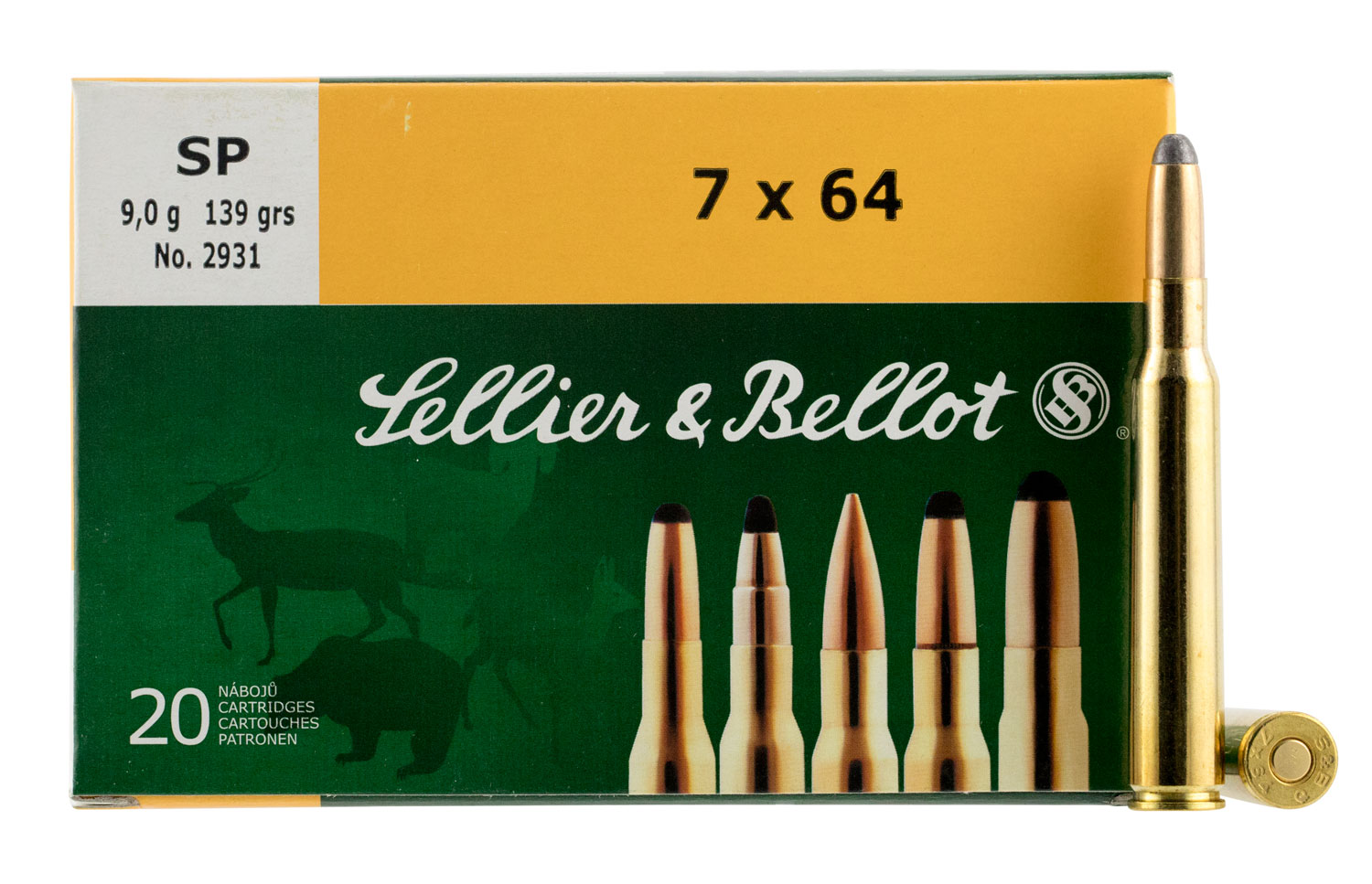 Sellier & Bellot 7x64 139 Grain Soft Point Rifle Ammunition