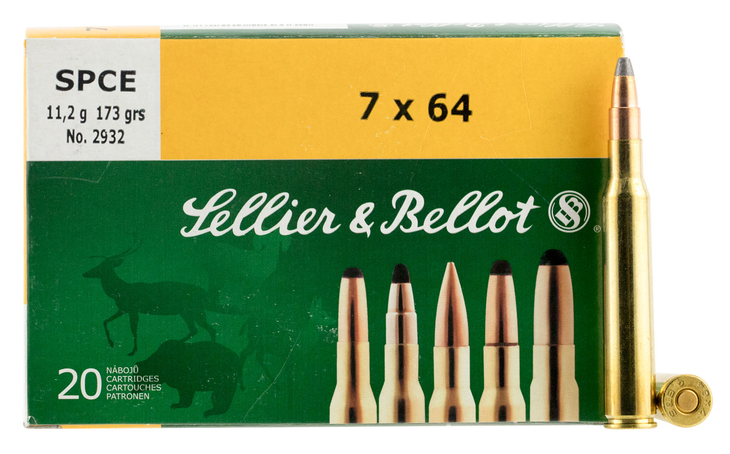 Sellier & Bellot 7x64 173 Grain Soft Point Cut-Through Edge Rifle Ammunition