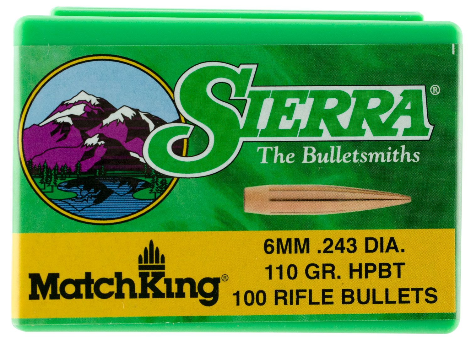 Sierra .243 Caliber 110 Grain HPBT MatchKing 100 Rifle Bullets