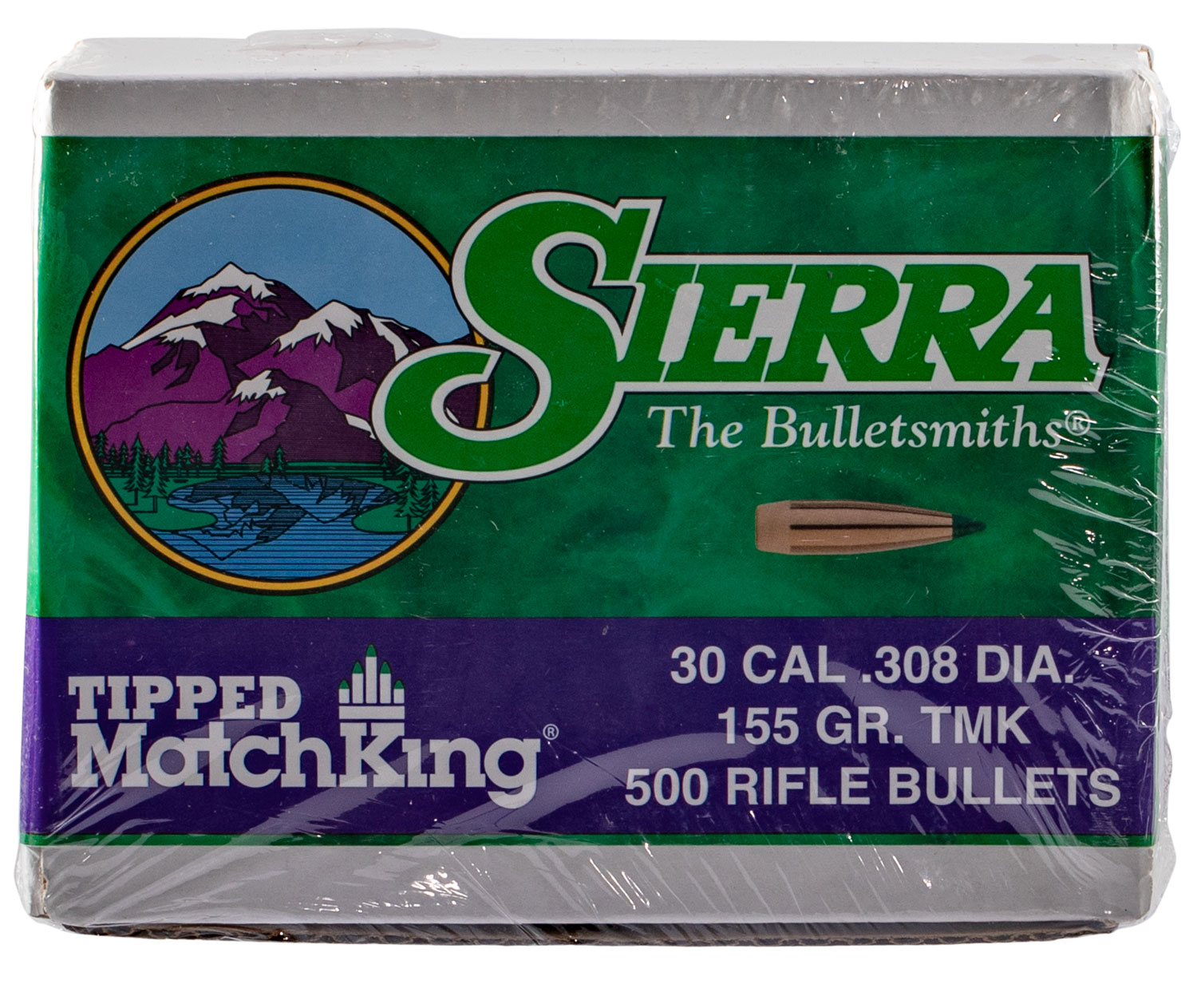 Sierra .30 Caliber 155 Grain Tipped MatchKing 500 Rifle Bullets