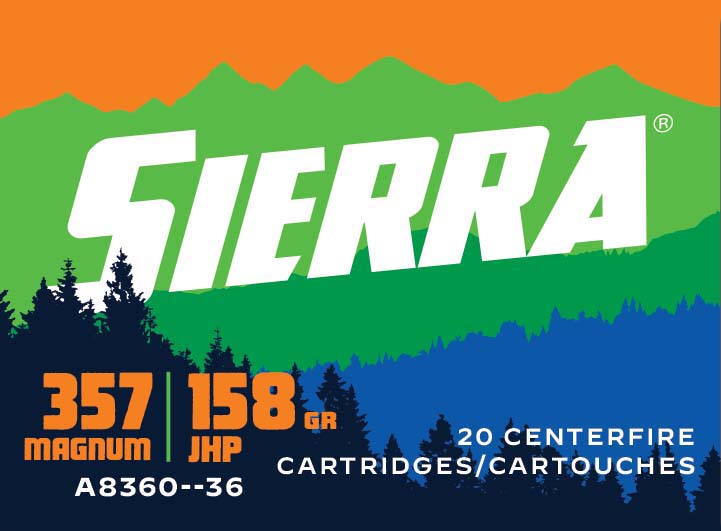 Sierra Bullets Outdoor Master .357 Magnum 158 Grain Jacketed Hollow Point Brass Cased Pistol Ammunition