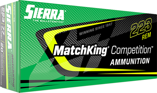 Sierra MatchKing .223 Remington 77 Grain Hollow Point Boat Tail Brass Cased Rifle Ammunition