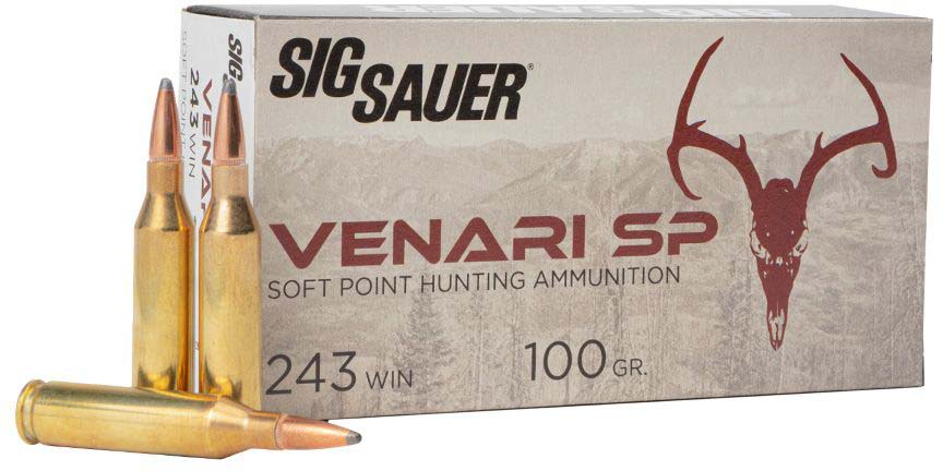 Sig Sauer Venari .243 WIN, 100gr, SP - 20 Rounds [MPN: V243SP100