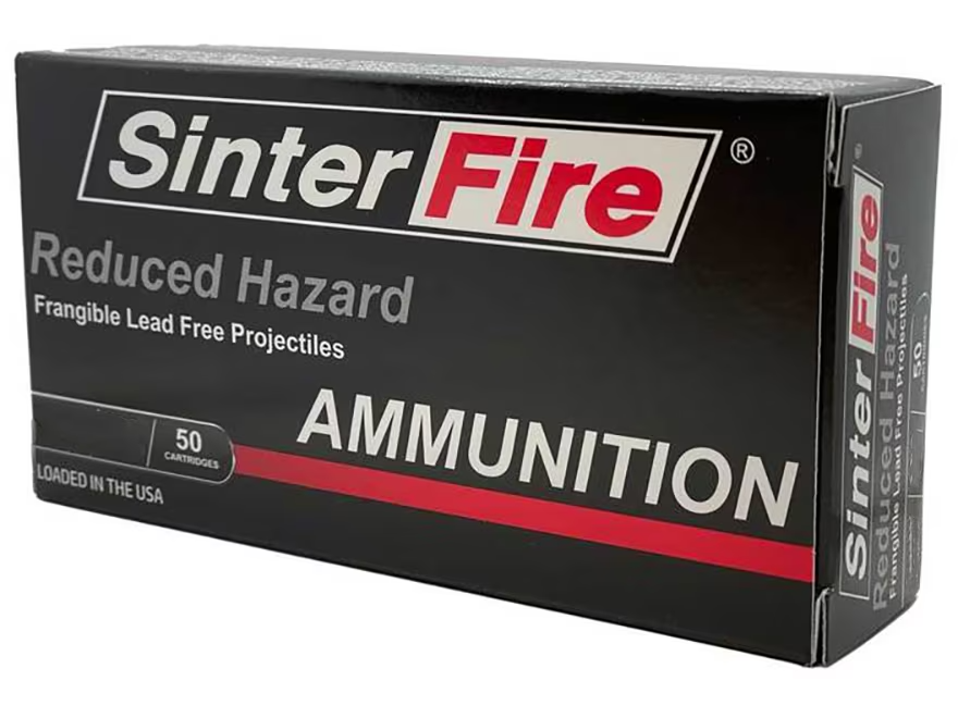 SinterFire Reduced Hazard .40 S&W 125 Grain Frangible Brass Cased Pistol Ammunition