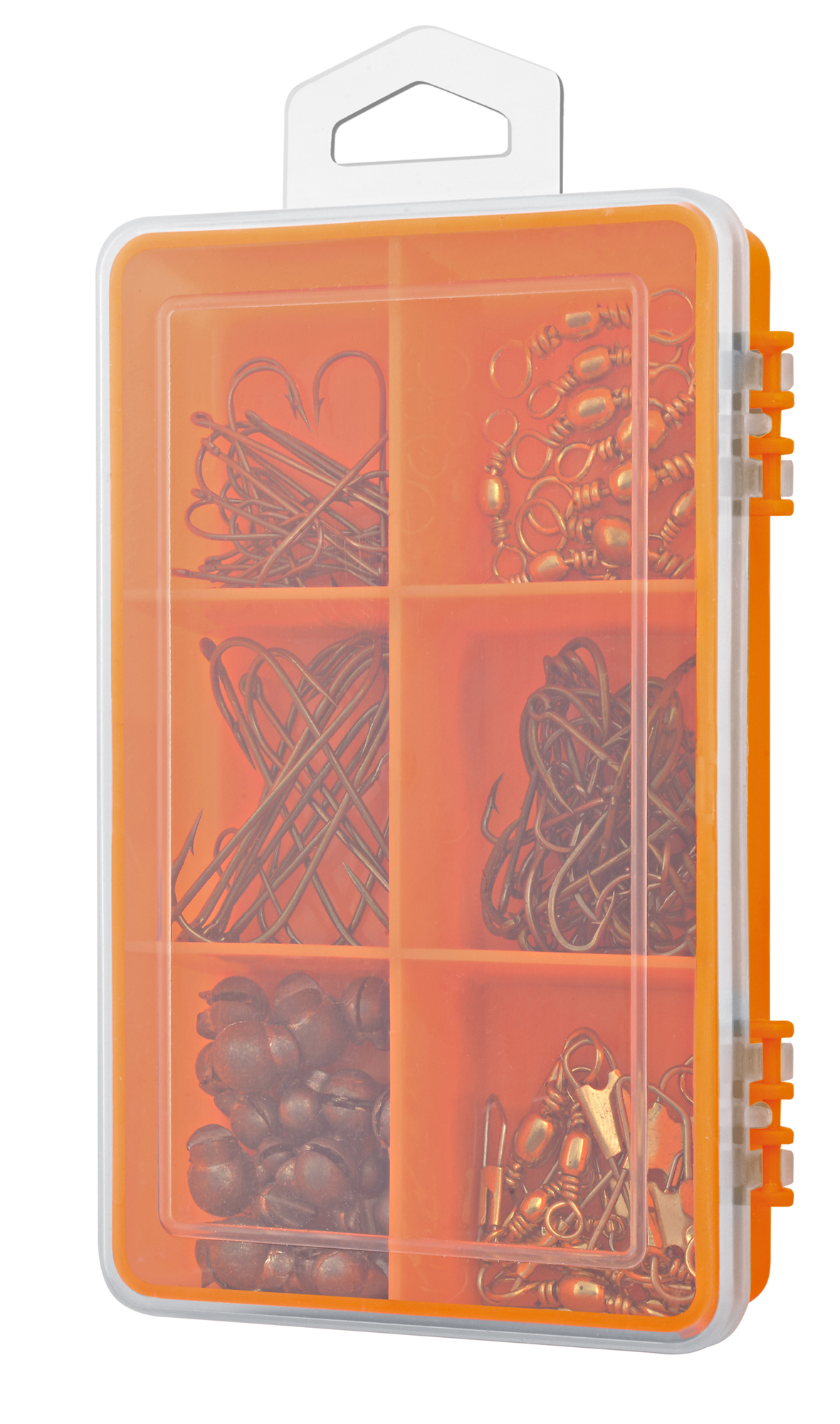 South Bend Value Pak Assorted 150 Piece Hooks Swivels Snap Swivles And Sinkers Wutility Box 