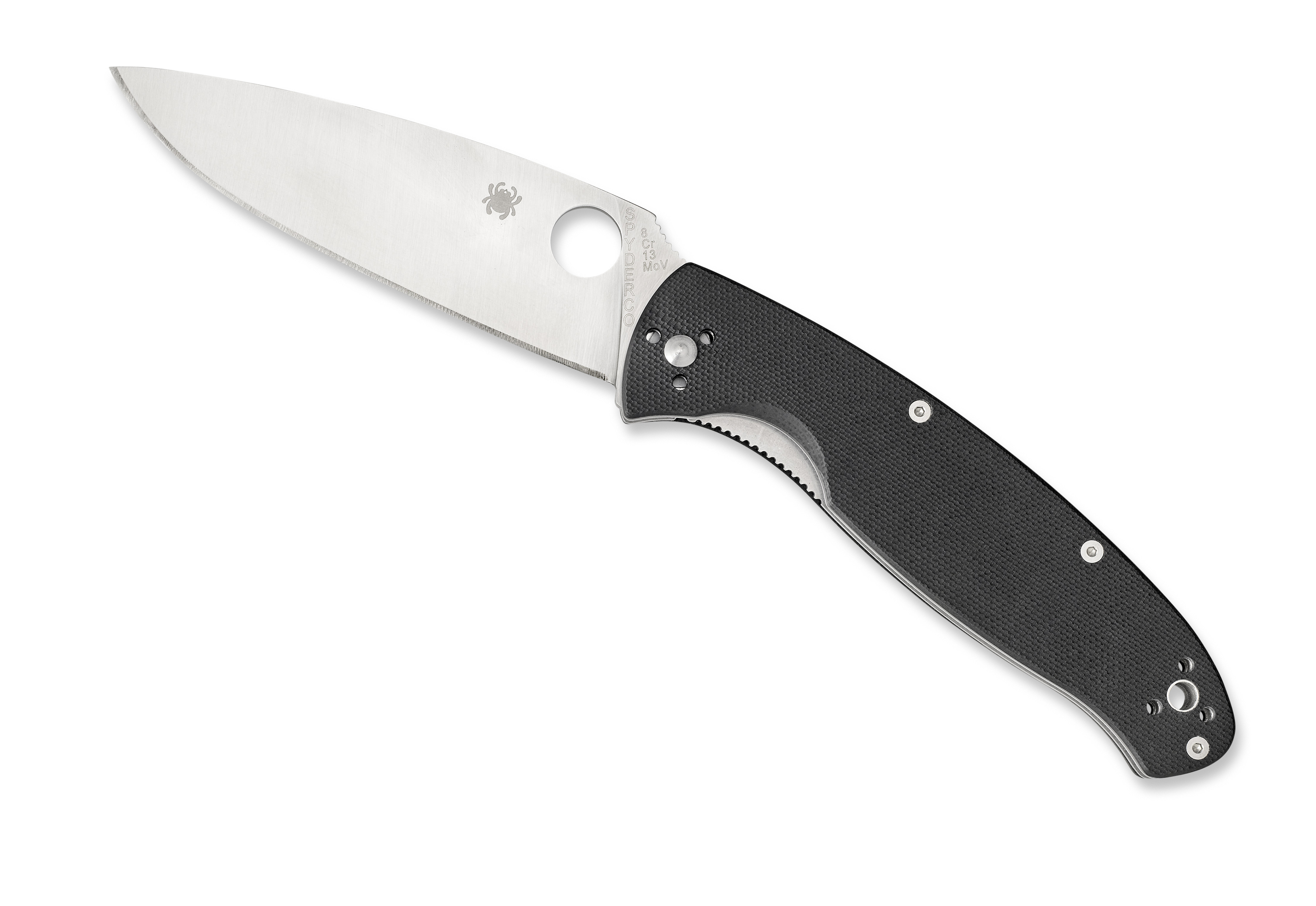 Spyderco Resilience Black G 10 Handle Silver Fine Edge Pocket Knife 9 4in Oal 30 Off 5 Star Rating W Free S H