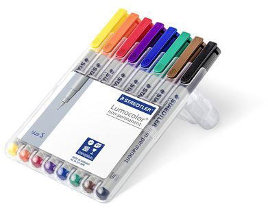 Staedtler Lumocolor Non-Permanent Superfine Pen Pack - 8 Colors w