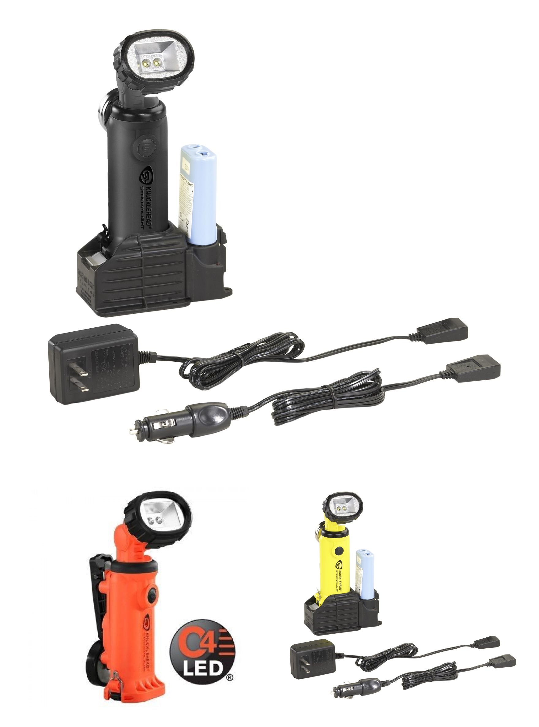 Streamlight Knucklehead 200 Lumen Flashlight Clip 120v Ac//12v DC Steady 90657 for sale online
