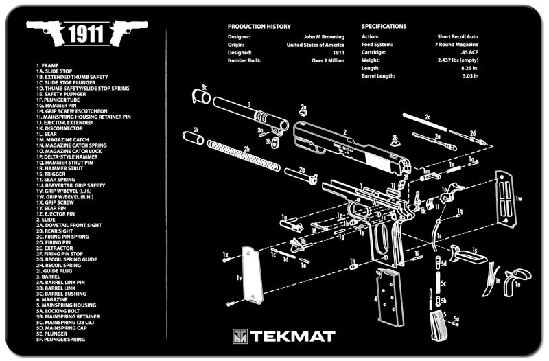 TekMat Browning Hi Power Gun Cleaning Mat