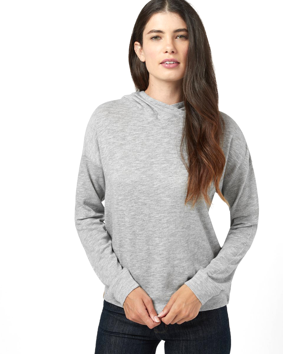 grey knitted hoodie womens