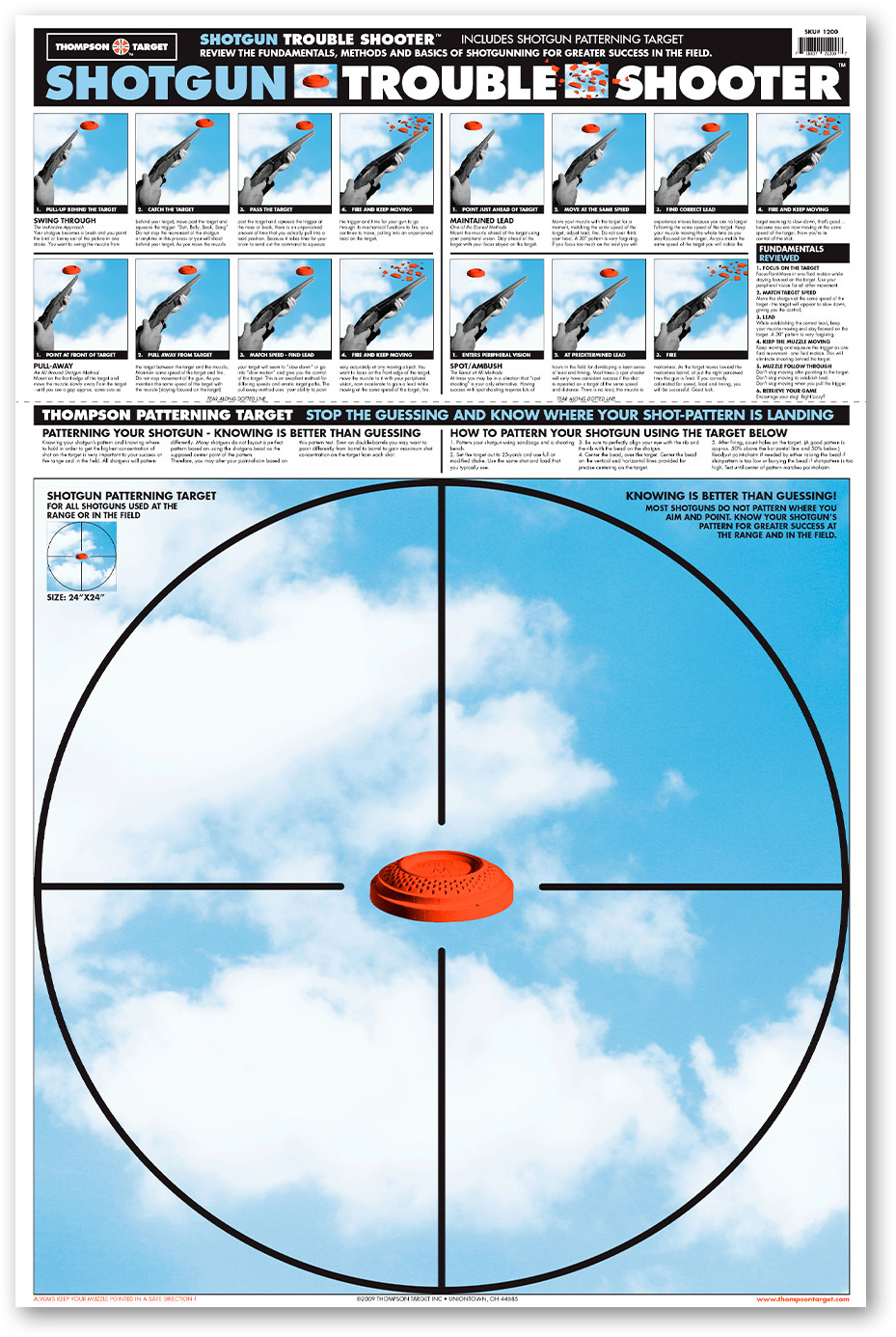 Thompson Target Shotgun Trouble Shooter 25x38 Paper Patterning Targets