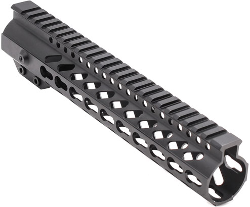 Tiger Rock AR-15 10in Keymod Super Slim Light Free-Float Handguard w/ Steel Barrel Nut & Top Rail