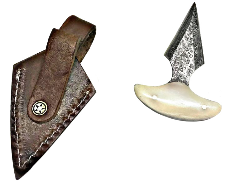 EDC Mini Cleaver/ Handmade Damascus Steel/ Bushcraft knife/ Tactical h –  Titan International K.