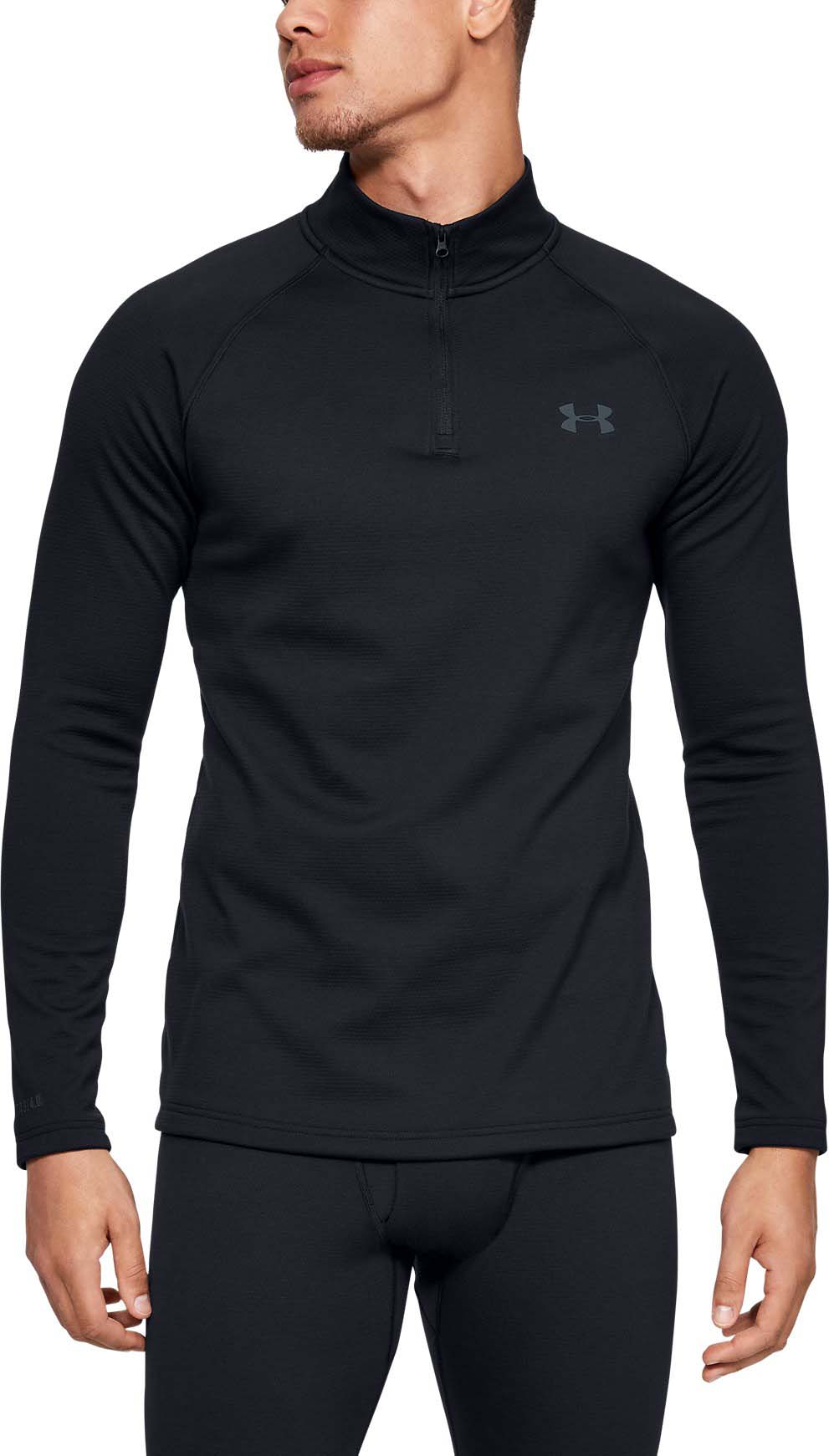 Under Armour ColdGear Base 4.0 1/4 Zip Long Sleeve Tops - Men's