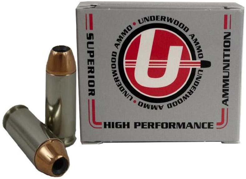 Underwood Ammo 10mm Auto 150 Grain Jacketed Hollow Point Nickel Plated Brass Cased Pistol Ammunition