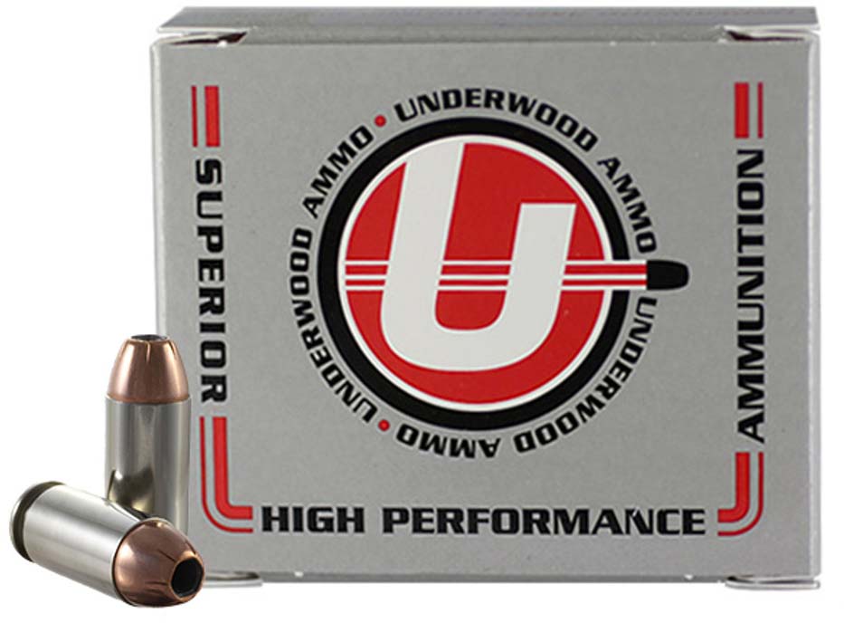 Underwood Ammo .40 S&W 155 Grain Jacketed Hollow Point Nickel Plated Brass Cased Pistol Ammunition