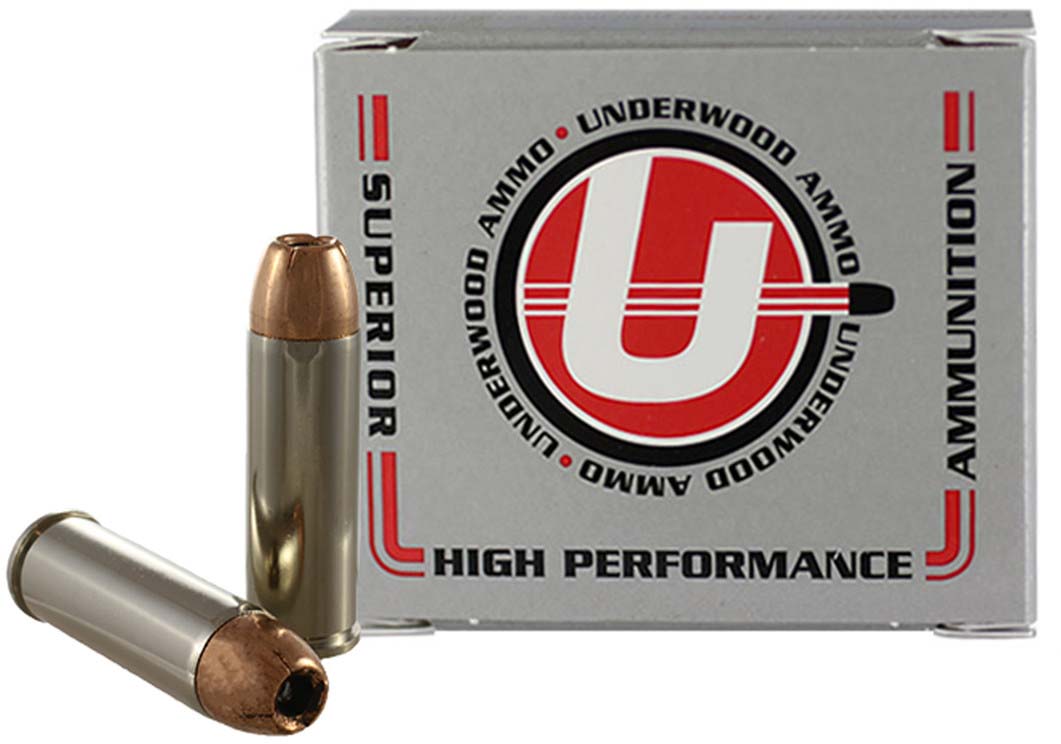 Underwood Ammo .454 Casull 300 Grain Jacketed Hollow Point Nickel Plated Brass Cased Pistol Ammunition