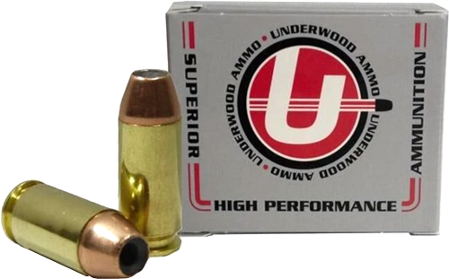 Underwood Ammo .460 Rowland 185 Grain Jacketed Hollow Point Nickel Plated Brass Cased Pistol Ammunition