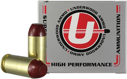 Underwood Ammo .460 Rowland 255 Grain Coated Hard Cast Nickel Plated Brass Cased Pistol Ammunition