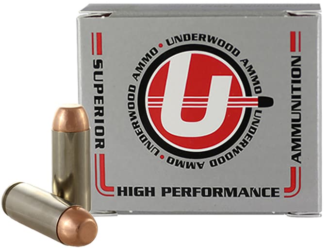 Underwood Ammo .50 Action Express 300 Grain Full Metal Jacket Nickel Plated Brass Cased Pistol Ammunition