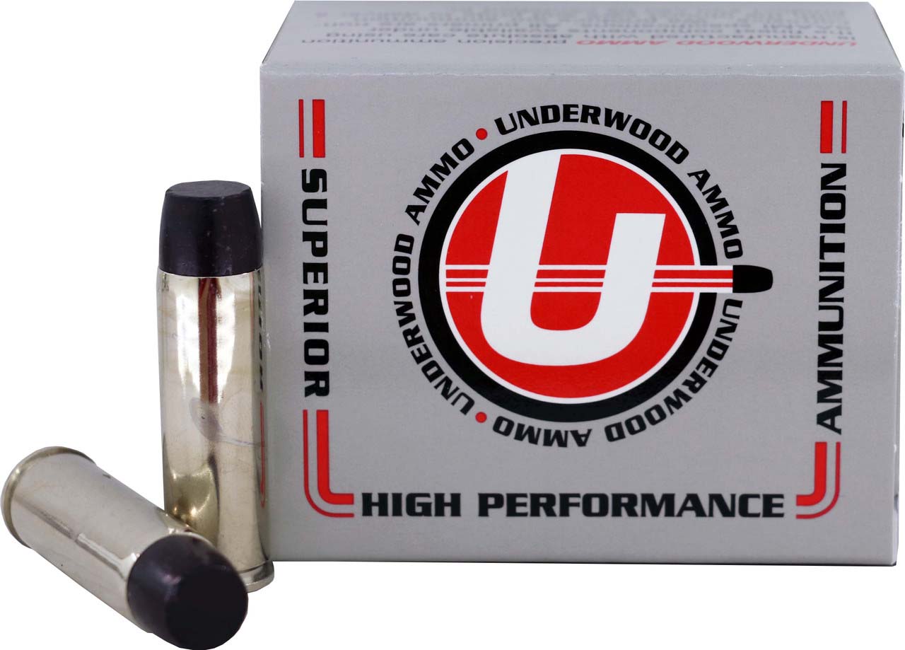 opplanet underwood ammo 500 s w magnum 440 grain coated hard cast nickel plated brass cased pistol ammo 20 rounds 749 main