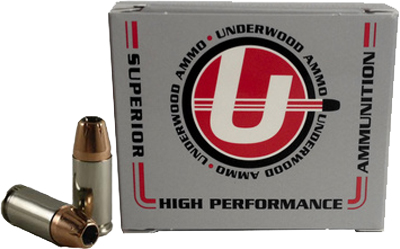 Underwood Ammo 9mm Luger +P 124 Grain Jacketed Hollow Point Nickel Plated Brass Cased Pistol Ammunition