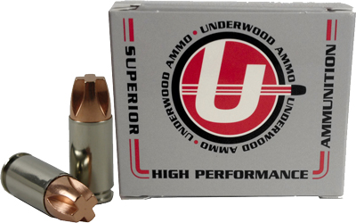 Underwood Ammo 9mm Luger +P 115 Grain Solid Monolithic Nickel Plated Brass Cased Pistol Ammunition