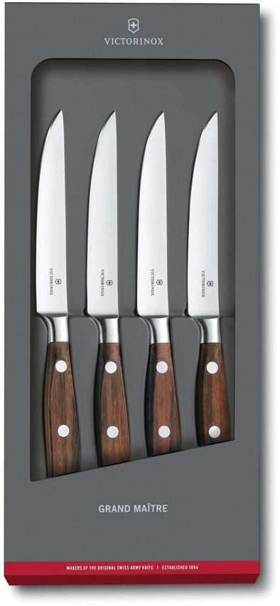 Victorinox Grand Maitre Wood 4-Piece Steak Knife Set