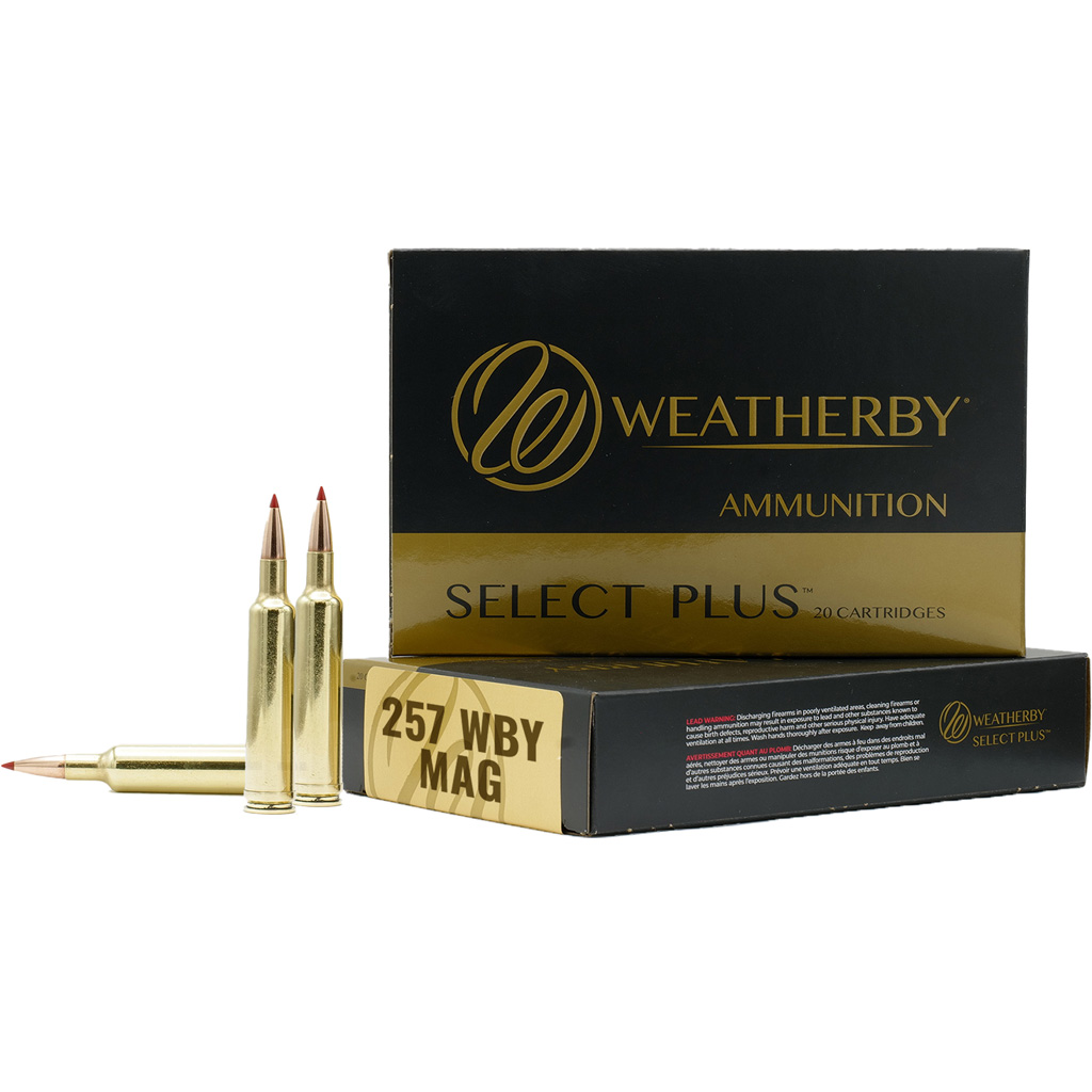 Weatherby Select Plus .257 Weatherby Magnum 92 Grain Hammer Custom Brass Cased Centerfire Rifle Ammunition