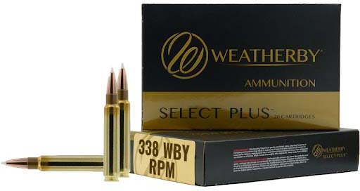 Weatherby Select Plus .338 Weatherby RPM 225 Grain Hornady Interlock Brass Cased Centerfire Rifle Ammunition