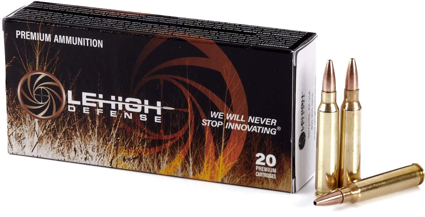 Lehigh Defense .223 Remington 55 Grain 05 Controlled Chaos Brass Rifle Ammunition