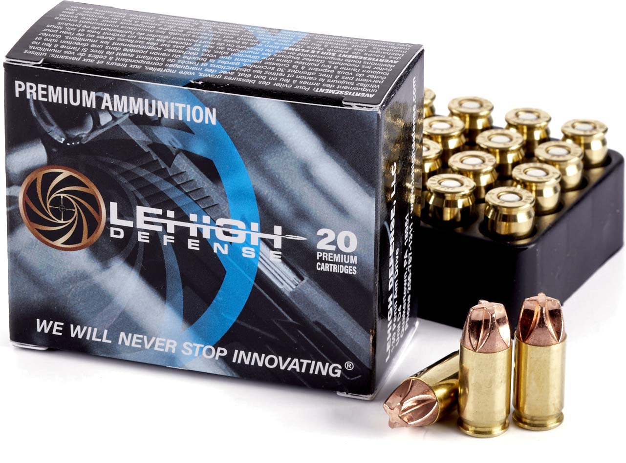 Lehigh Defense Xtreme Defense .380 ACP 65 Grain Fluid Transfer Monolithic Brass Cased Centerfire Pistol Ammunition