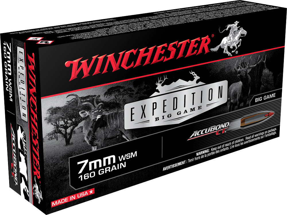 Winchester Ammo S7MMWSMCT Expedition Big Game 7mm WSM 160 Gr AccuBond CT