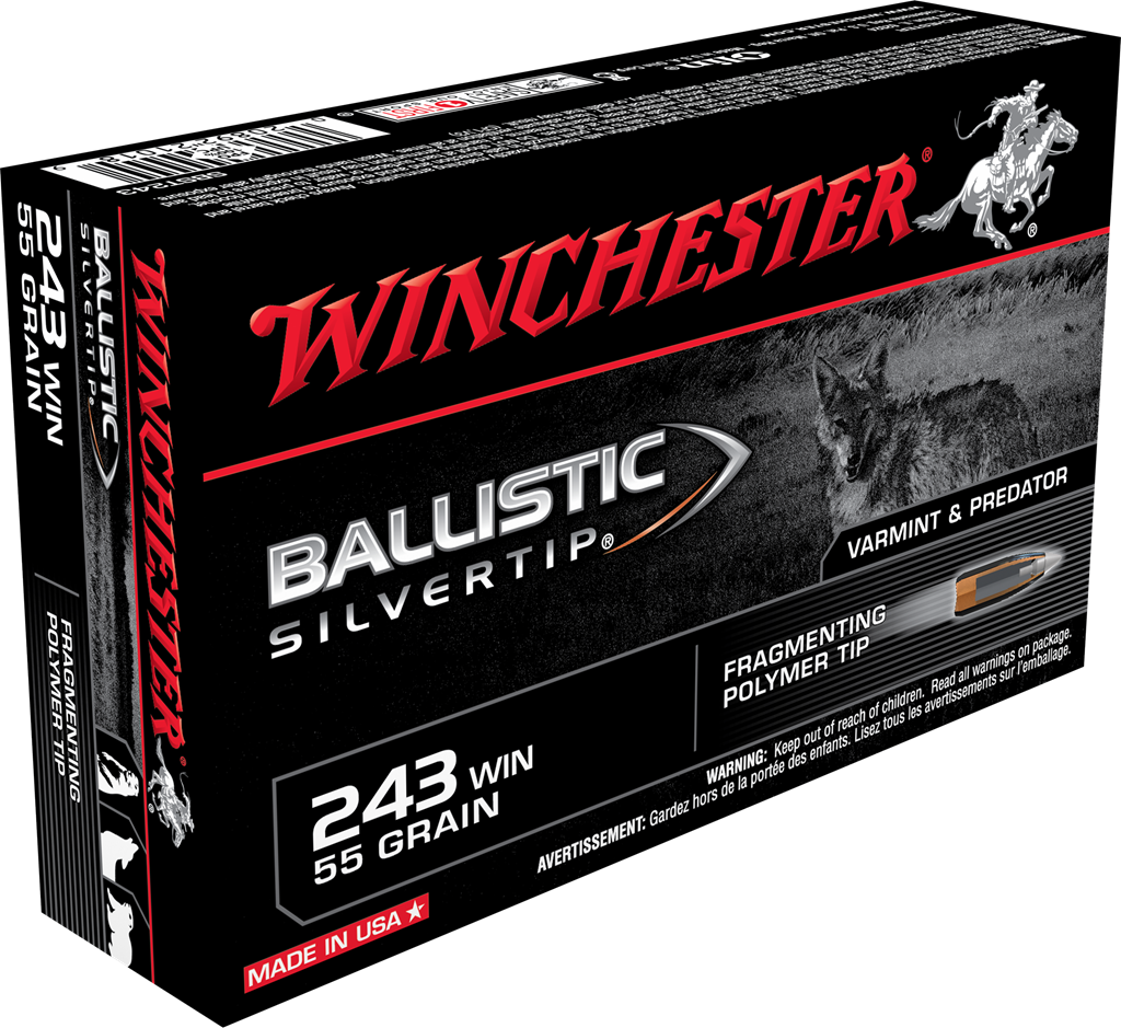 Winchester Ballistic Silvertip .243 Winchester 55 grain Fragmenting Polymer Tip Centerfire Rifle Ammunition