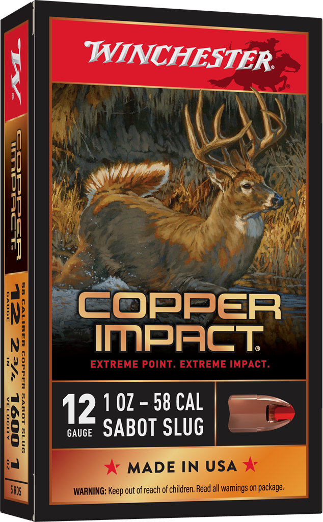 Winchester Copper Impact 12 Gauge 2.75in Sabot Centerfire Shotgun Slug Ammunition